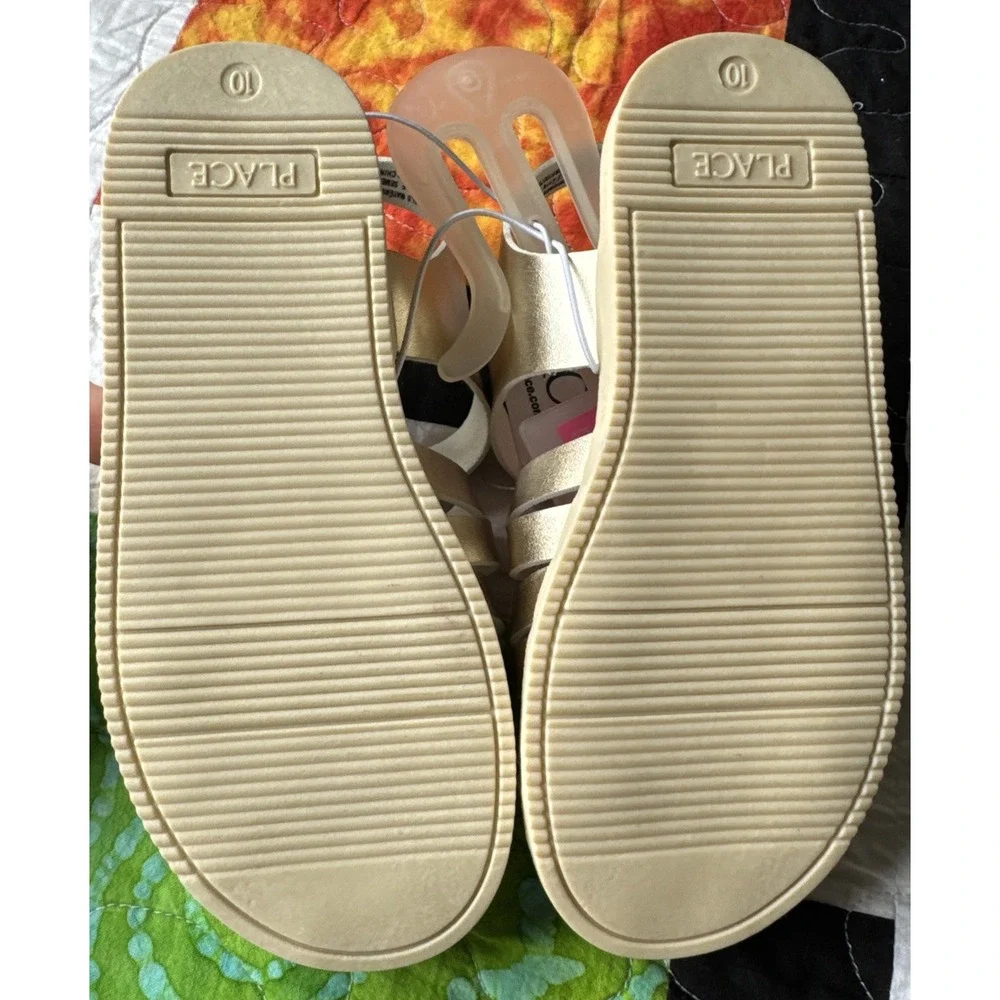 Childrens Place Sandals Gold Size 10 Toddler Girl